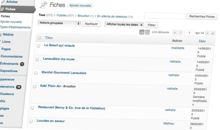 UN WordPress, DEUX portails, TROIS leçons